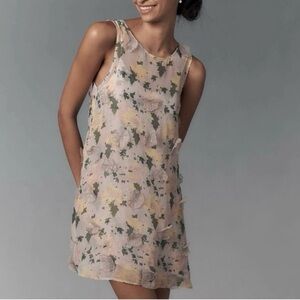 Pinnacle by Shruti Sancheti Sheer Floral Mini Dress ~ NWT